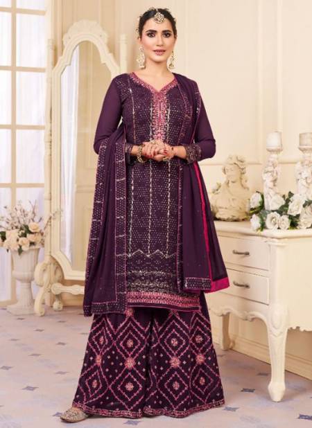 Purple Colour KESARI SONI KUDI 4 Heavy Wedding Wear Georgette Designer Latest Salwar Suit Collection 1019